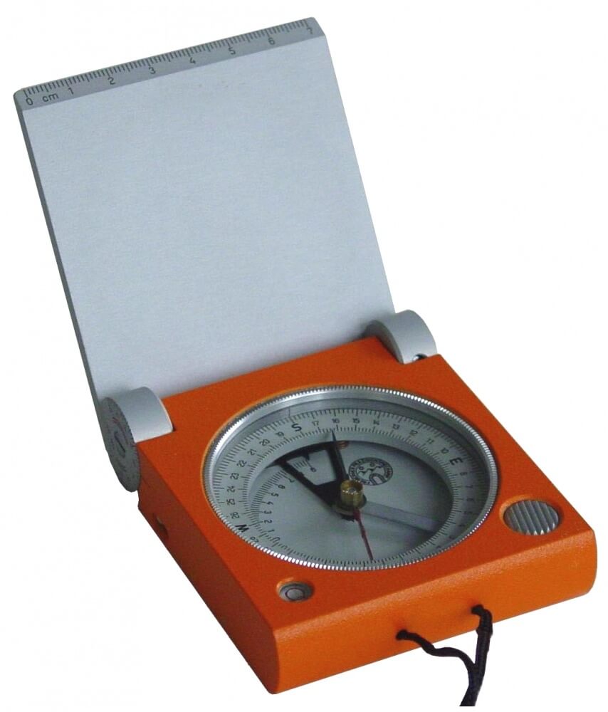 Geológuskompasz övre akasztható bőr tokban, német gyártmány, cikkszám: 108507:305.26 geologist-compass