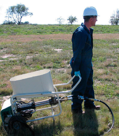 GP350 injektáló szivattyú aggregát mozgatása terepen