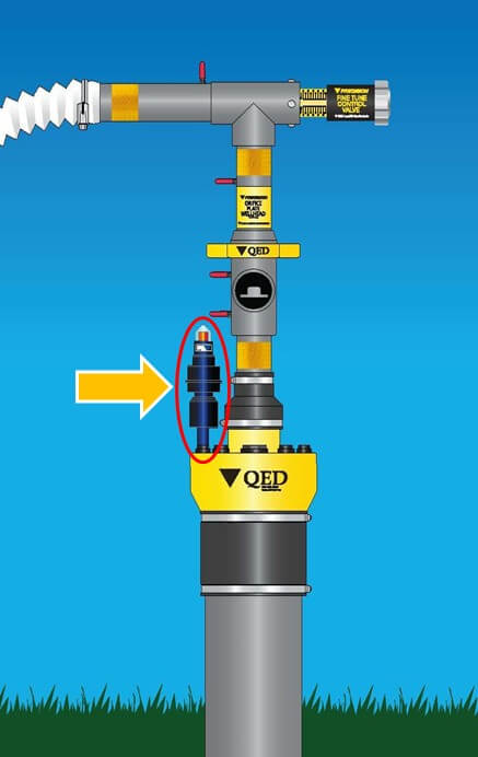 Depóniagáz kitermelő kútfej Easy Level magas csurgalékvízszint jelzővel