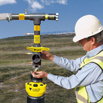 Gyorsan cserélhető mérőperemes depóniagáz kútfej Gyorsan cserélhető mérőperemes depóniagáz kútfej