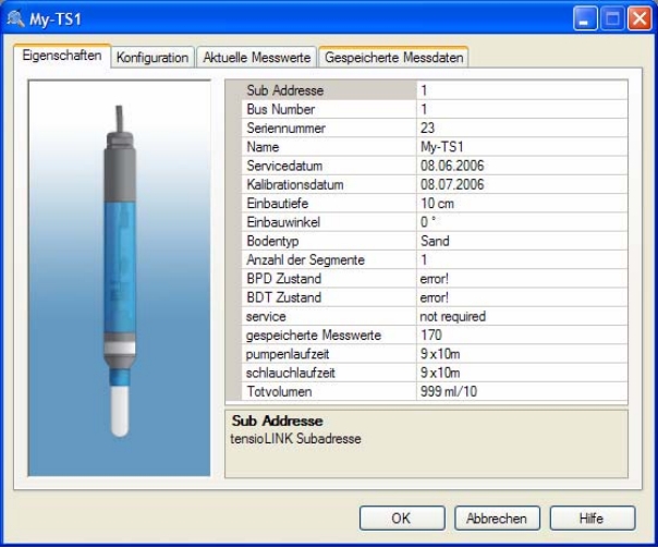 TS1 tenziométer konfigurációs szoftvere TS1 tenziométer konfigurációs szoftvere