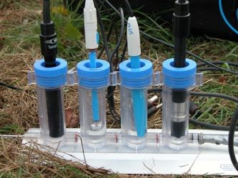 SLF típusú átfolyócella terepi használat közben SLF típusú átfolyócella terepi használat közben